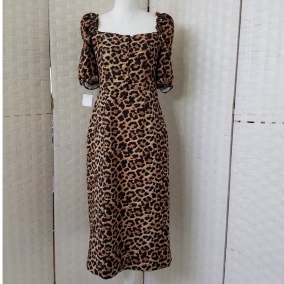 zara leopard print dress uk